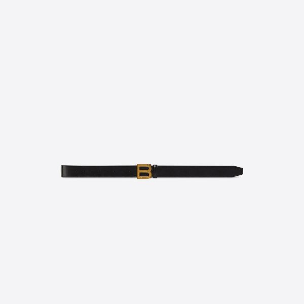 Men's Hourglass Large Belt in Black