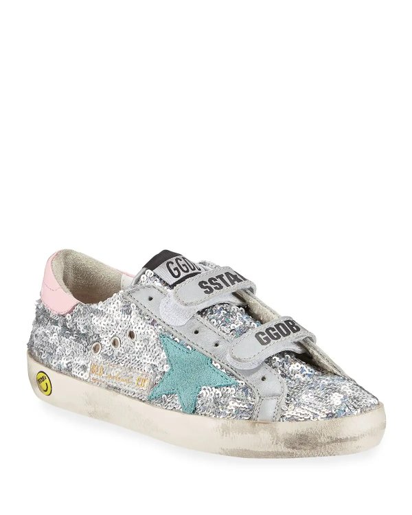 Girl's Old School Paillettes Sneakers, Baby/Toddler