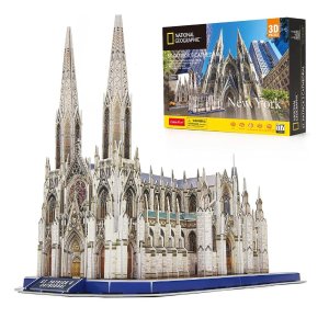 CubicFun 3D Puzzles for Adults National Geographic St. Patrick's Cathedral Model Kits