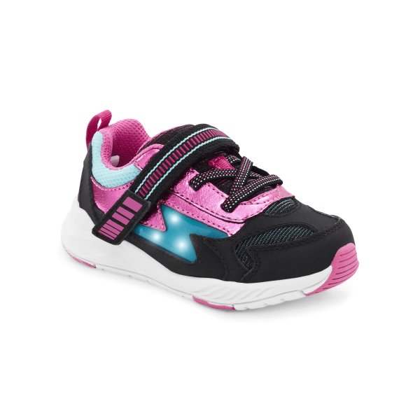 Light-Up Zips Cosmic-XW-Adaptable Sneaker | Little Kid's