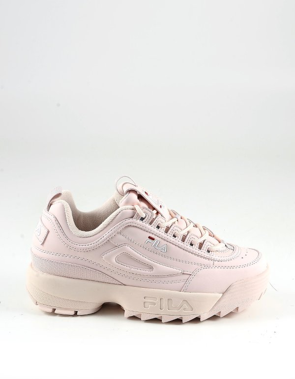 Pink Leather Women's Sneakers