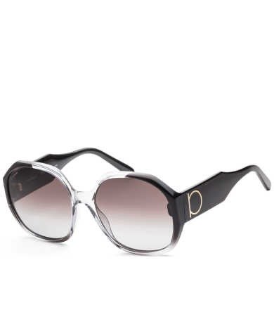 Ferragamo Women's Black Rectangular Sunglasses SKU: SF943S-6018007 UPC: 886895416856