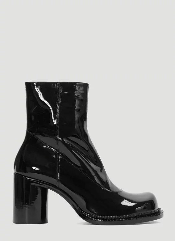 Patent Ankle Boots in Black
