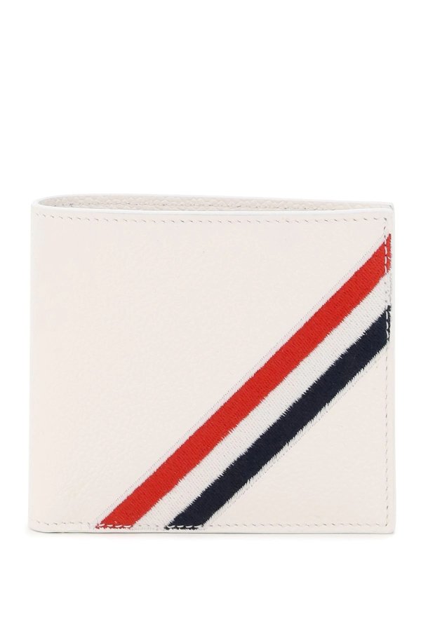 bifold wallet diagonal embroidery