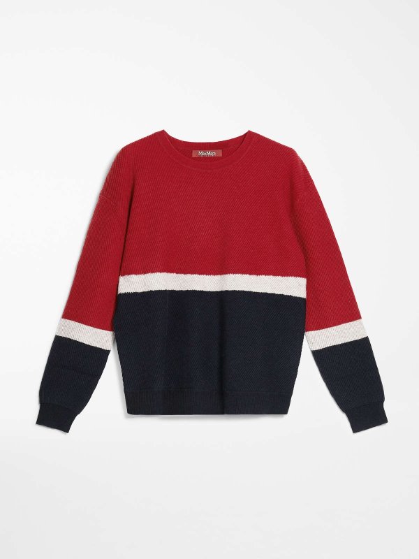 Cashmere and wool jumper, dark red -
