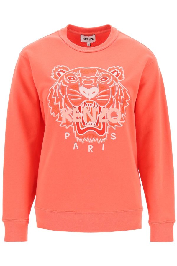 sweatshirt with tiger embroidery
