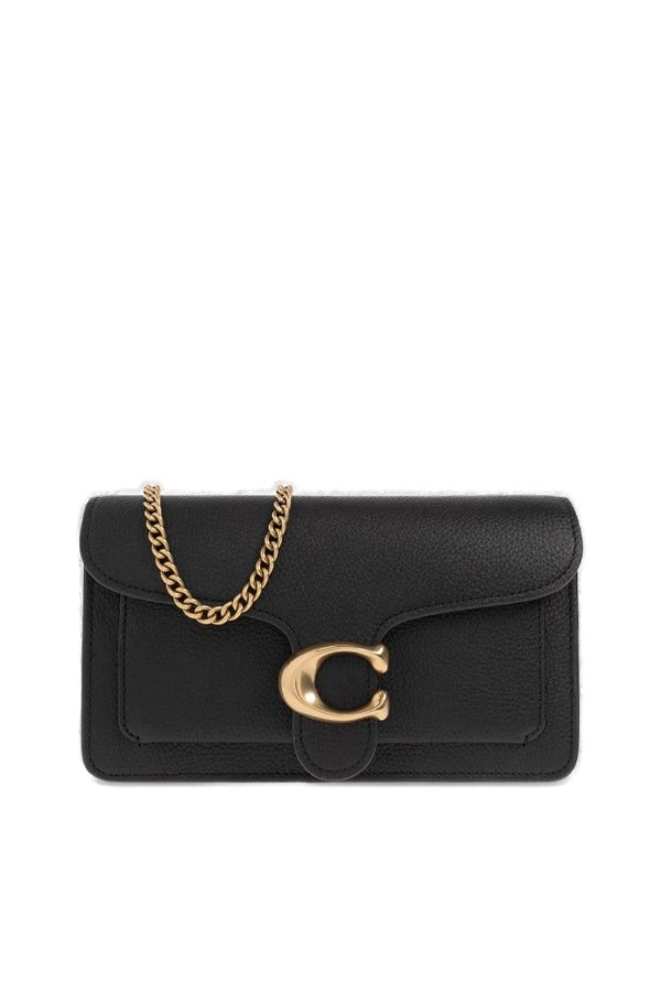 Tabby Logo Plaque Chained Clutch Bag – Cettire