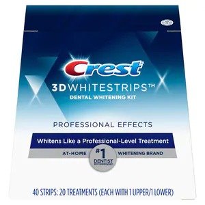 3D Whitestrips Professional Effects Teeth Whitening Strips Kit, 20 Treatments