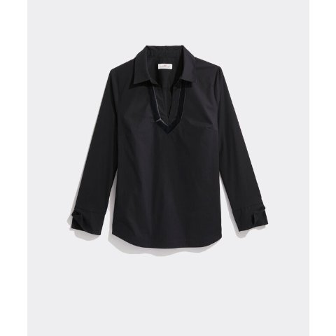 Vineyard VinesVelvet Trim Popover