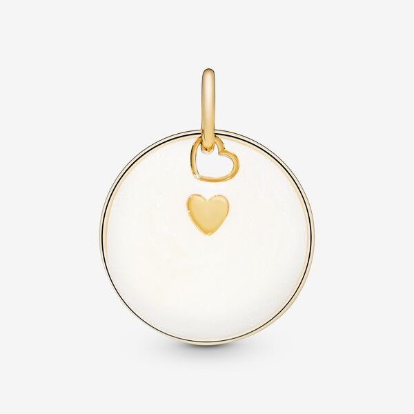 Heart & Love You More Round Pendant