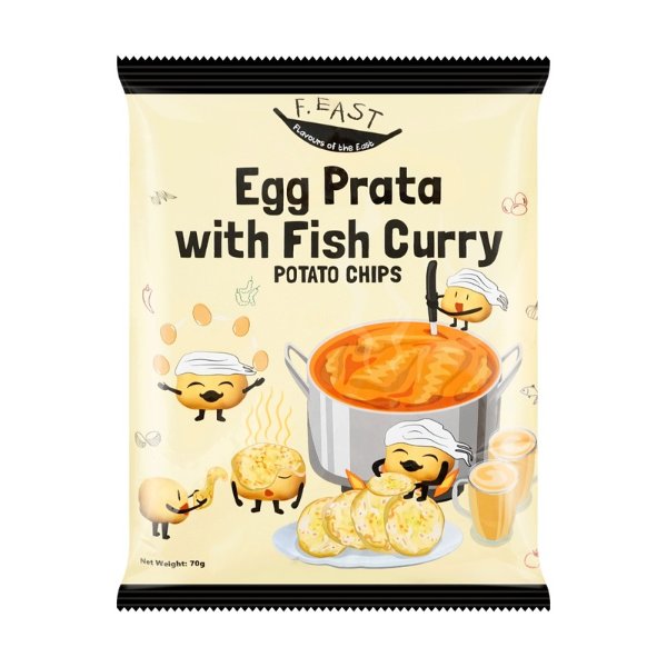 F.EAST Potato Chips Egg Prata with Fish Curry