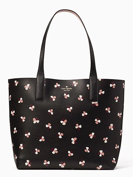 floral pup large reversible tote