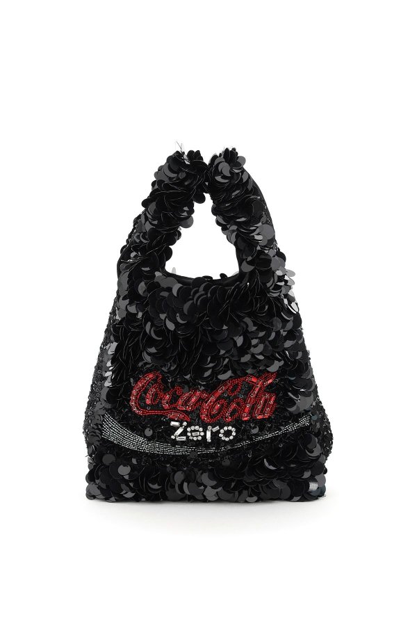 anya brands mini sequined tote coke zero