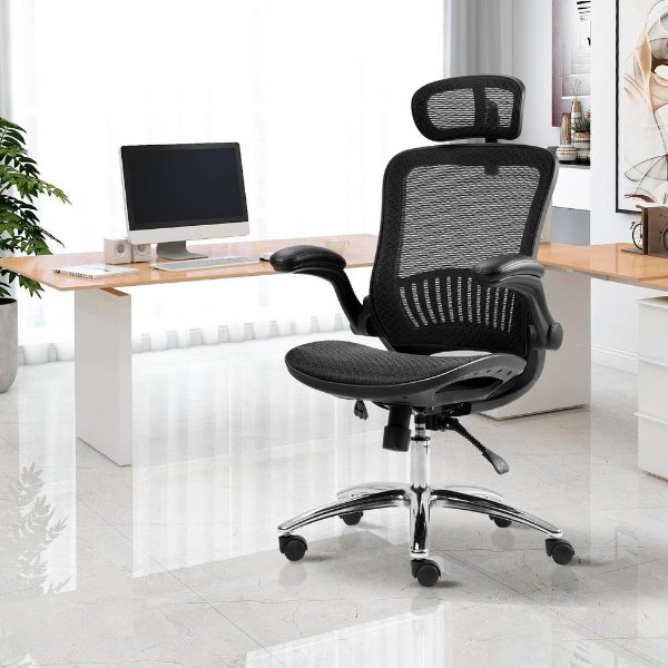 Black Ergonomic Adjustable Mesh Home Office Chair