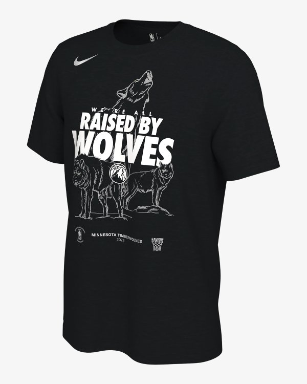 Minnesota Timberwolves Men's Nike NBA Playoff Mantra 2023 T-Shirt. Nike.com
