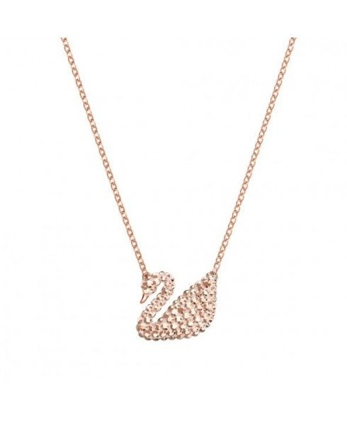 Iconic Swan Crystal Pendant in Rose Gold