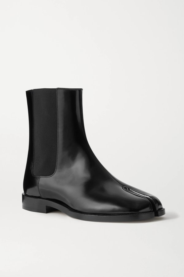 Tabi split-toe patent-leather Chelsea boots