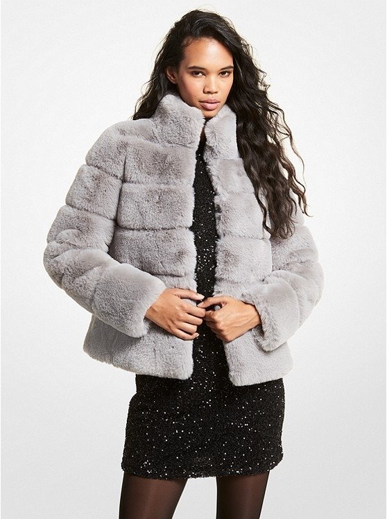 Quilted Faux Fur Jacket