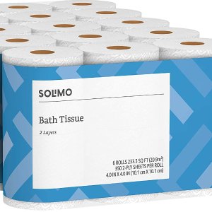 Amazon Brand - Solimo 2-Ply Toilet Paper, 30 Count