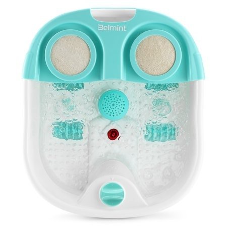 Foot Spa Bath Massager with 4 Rollers, Bubbles & Keeps Water Warm