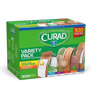 Curad Assorted Bandages Variety Pack 300 Pieces
