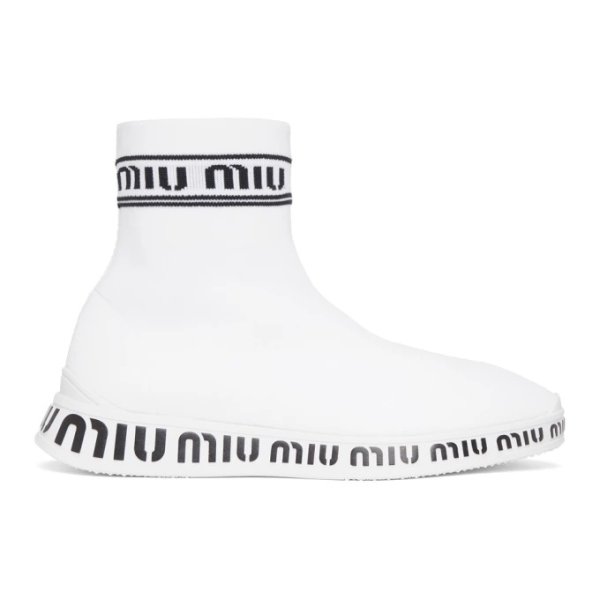 - White Sock High-Top Sneaker