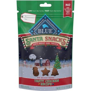 买1送1 2袋仅$3.8Blue Buffalo 圣诞节限定狗狗零食 4.5oz