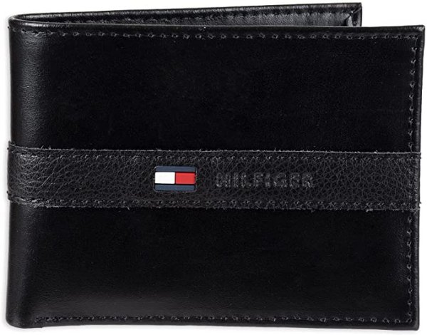 Men's Leather Wallet – Slim Bifold with 6 Credit Card Pockets and Removable ID Window
