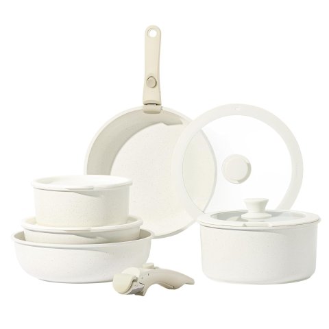 Carote Nonstick Induction Cookware Set, 11 Piece Kitchen Pots and Pans  Set,Stackable Cooking Set & Reviews