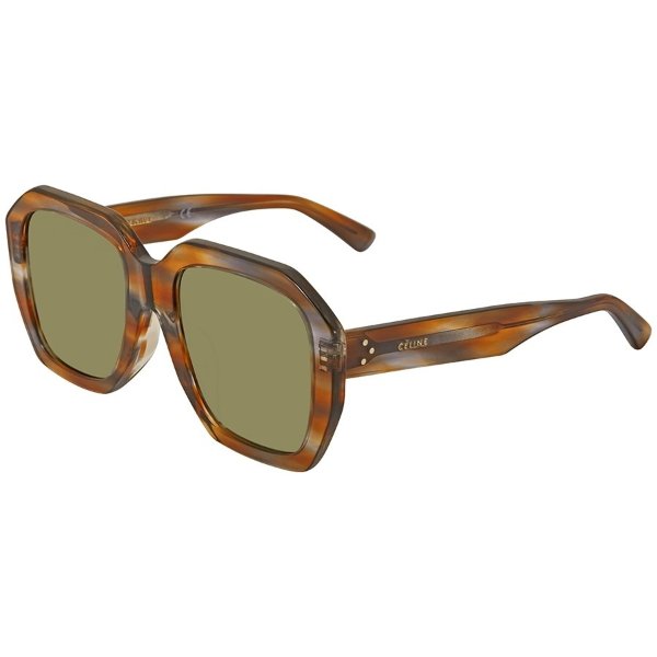 Ladies Asian Fit Sunglasses Blue/Brown CL40045F55N53