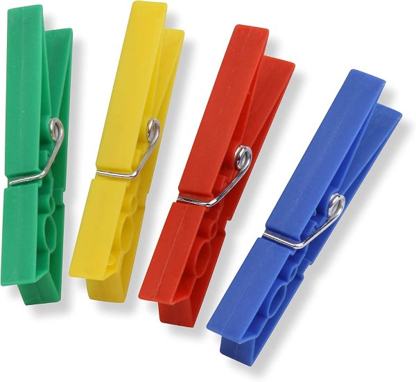 Plastic Clothespins- 24 pk DRY-01390 Assorted
