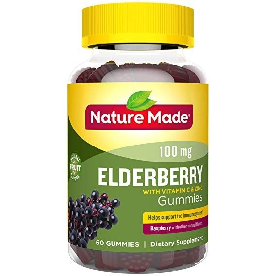 Elderberry 100mg with Vitamin C & Zinc Gummies, 60 count to Help Support the Immune System†