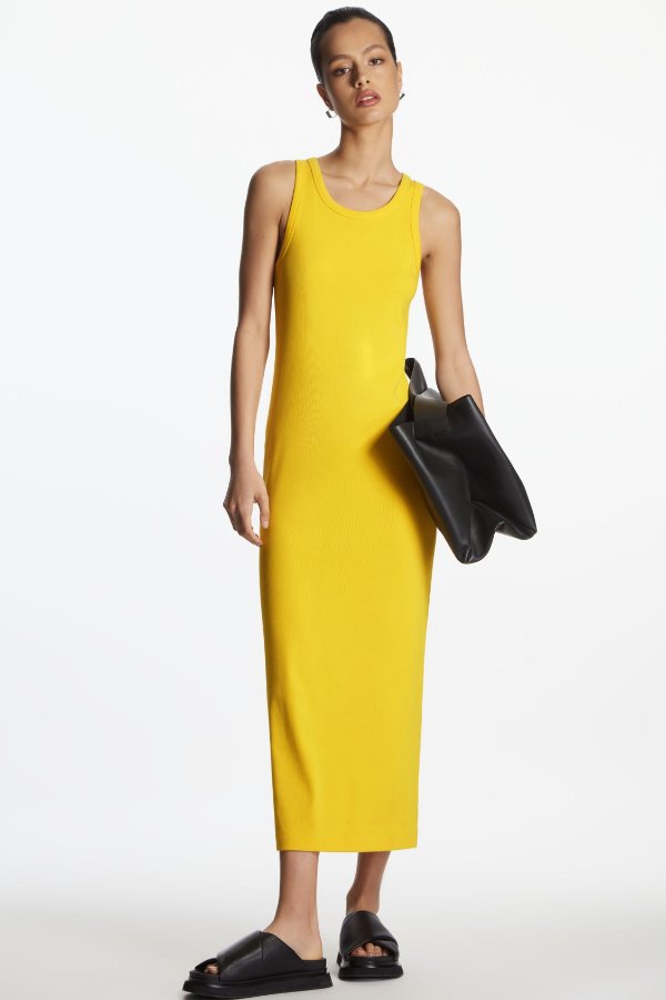 COS COS RIBBED TUBE DRESS - YELLOW - Dresses - COS 45.00