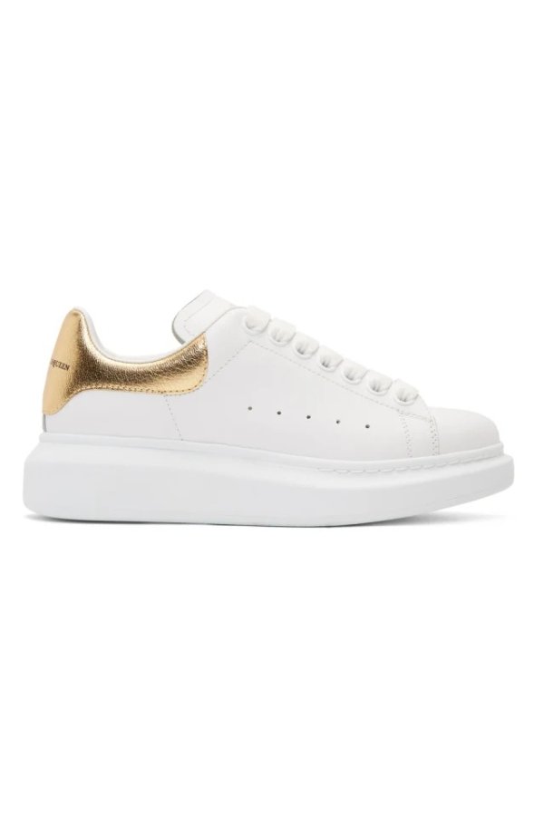 White & Gold Oversized Sneakers