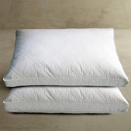 Quilted White Goose Feather and Down Pillow, Jumbo (2-pack) - Sam's Club
