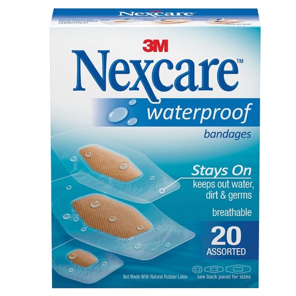 Nexcare 超薄防水创可贴 20片入 3种尺寸混合包装