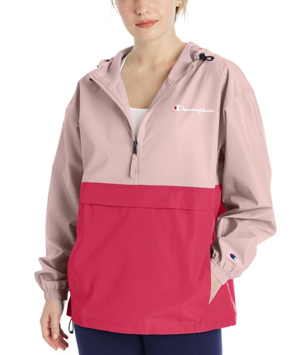 Women's Packable Colorblocked Hooded Jacket