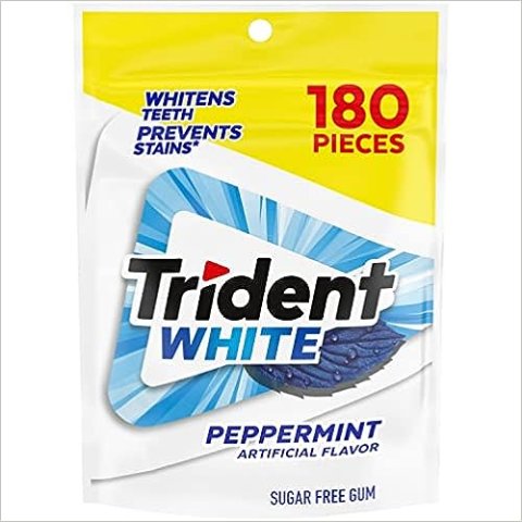 Trident 薄荷味无糖口香糖180粒