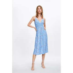 Zara 印花连衣裙