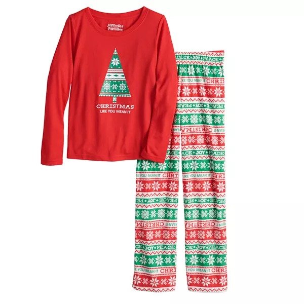 ® Boys 4-20 Christmas Like You Mean It Top & Bottoms Pajama Set