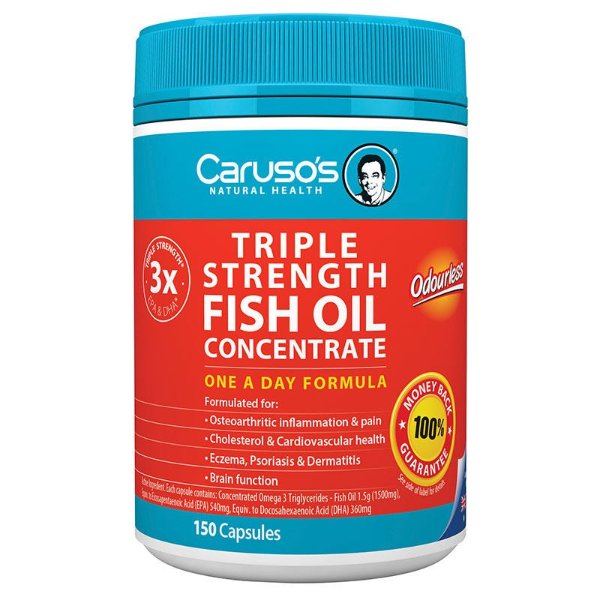 Caruso’s Natural Health 三重效深海鱼油胶囊150粒 （补充营养0