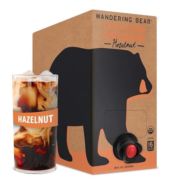 Wandering Bear 榛子口味特浓有机冷萃咖啡 96oz