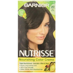 Garnier Nutrisse Nourishing Color Creme, 20 Soft Black