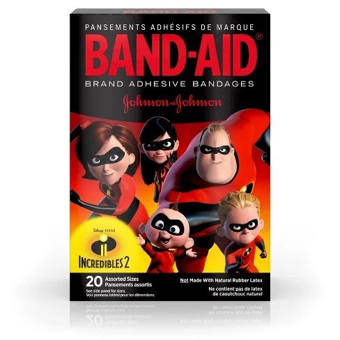 Brand Adhesive Bandages Incredibles 2 - Assorted Sizes - 20ct