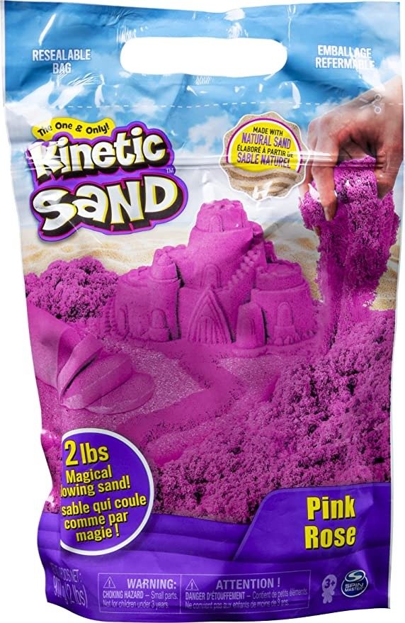 Kinetic Sand The Original Moldable Sensory Play Sand, Pink, 2 Pounds