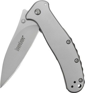 Kershaw Zing SS Pocketknife, Stainless Steel Blade, Assisted Thumb-Stud and Flipper Opening EDC