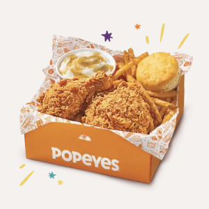Popeyes 限时回归"Big Box"仅$6 含两块炸鸡、两份Side等