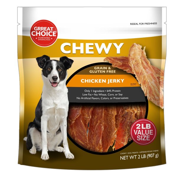 Great Choice Jerky Dog Treat - Grain Free, Gluten Free, Chicken