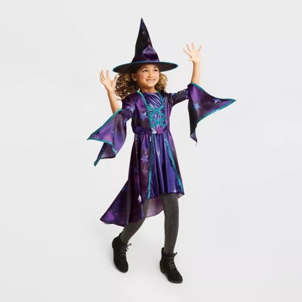 Kids' Witch Stars Halloween Costume Purple - Hyde & EEK! Boutique™