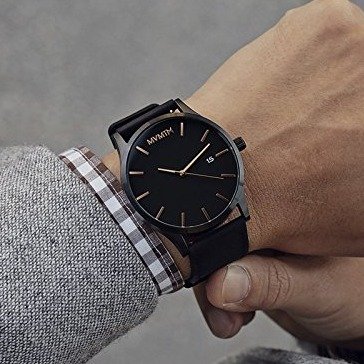 Classic Watches | 45 MM Men's Analog Minimalist Watch | Leather Wristband